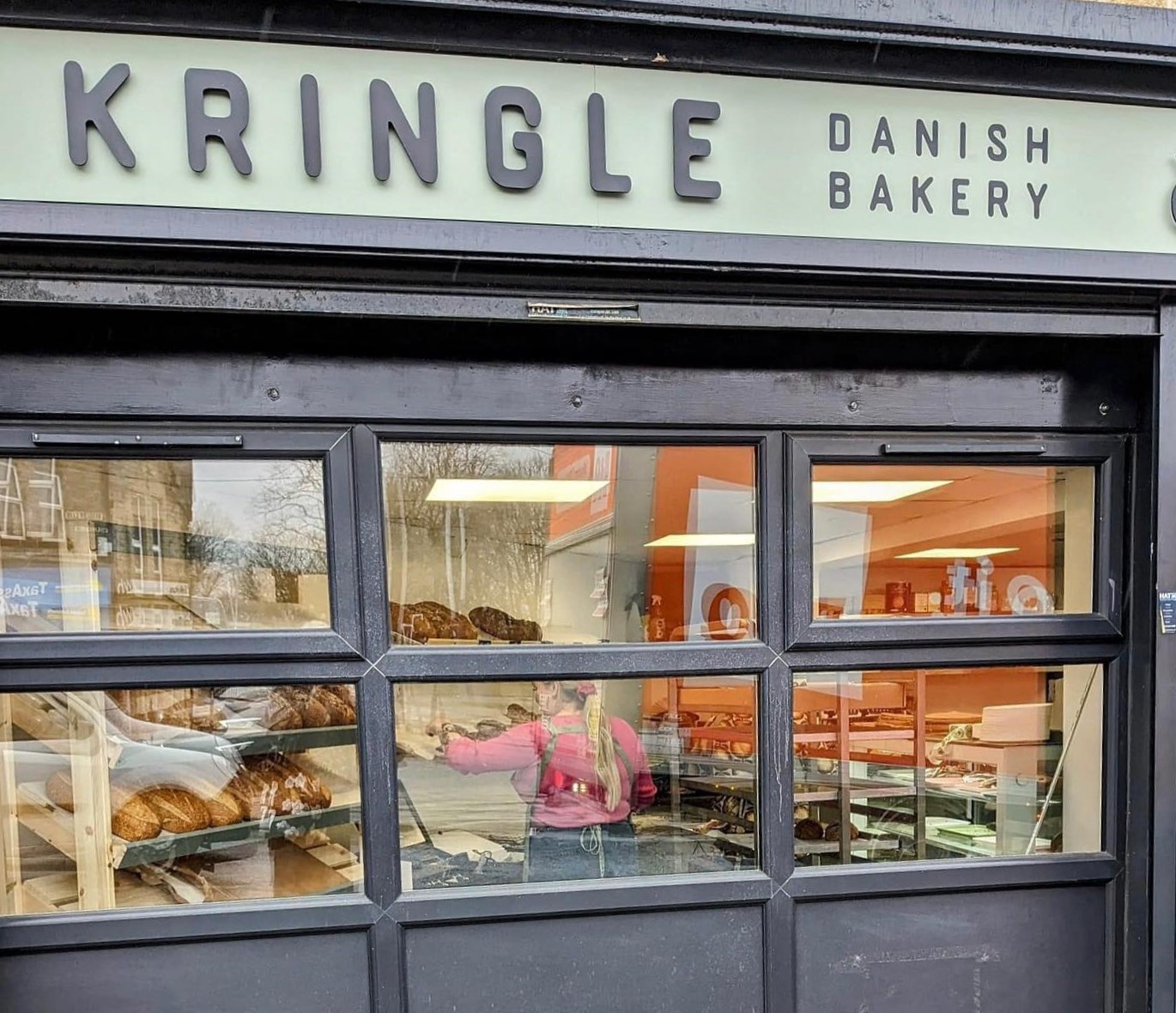 The exterior of the Kringle Danish Bakery.