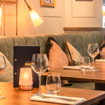 Laid tables at Browns Sheffield.