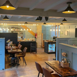 Inside The Schoolrooms restaurant.