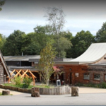 Buildings at the J.G. Graves Woodland Discovery Centre.