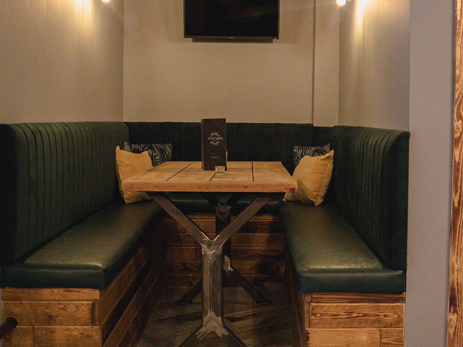 A booth at Boulevardier