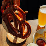 Beer and pretzels at the Two Thirds Beer Co.