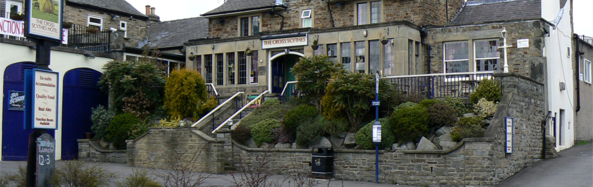 Exterior of The Cross Scythes, Totley.