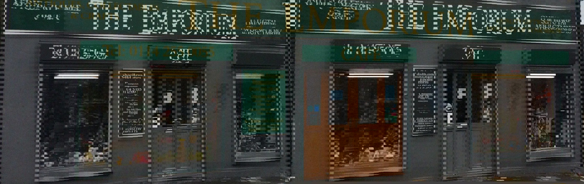 The exterior of the Sheffield Antiques Emporium.