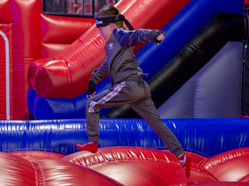 Inside the Ninja Warrior UK Adventure Park.