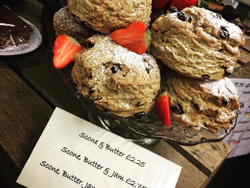 Scones on display at the Millhouses Park Cafe.