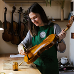 Emma Hardy from Hardy Violins making a violin.
