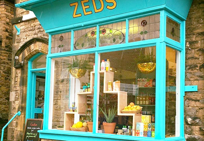 The exterior of Zeds Wholefoods.