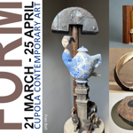 Poster for the event with pictures of four different artworks.