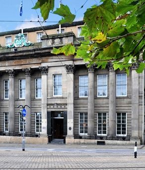 The exterior of Cutlers' Hall.