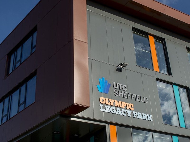 The exterior of the Sheffield Olympic Legacy Park building.