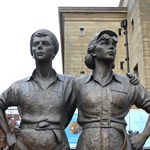 The Women Of Steel outside the Sheffield City Hall