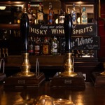 Traditional beer pumps at The Three Tuns