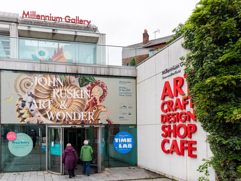 The entrance to the Millennium Gallery on Arundel Gate.