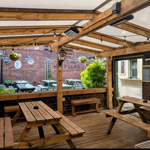 The beer garden at The Wellington.