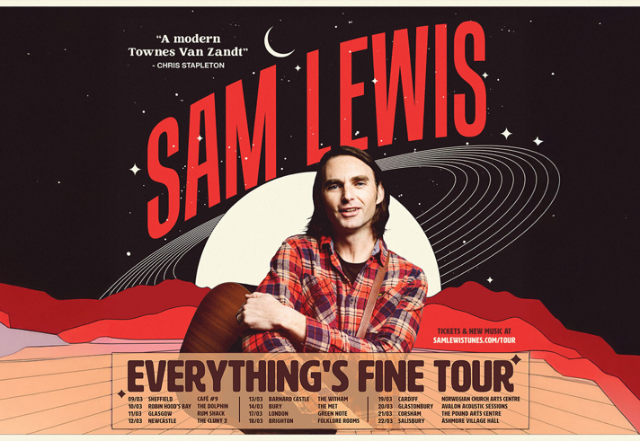 Poster for the Sam Lewis tour.