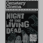 Poster for the event, with the details listed, and an image of two people surrounded by undead hands reaching for them.