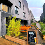Tables and chairs outside Hymn To Ninkasi