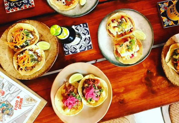 A table full of delicious Mexican food at Pellizco 