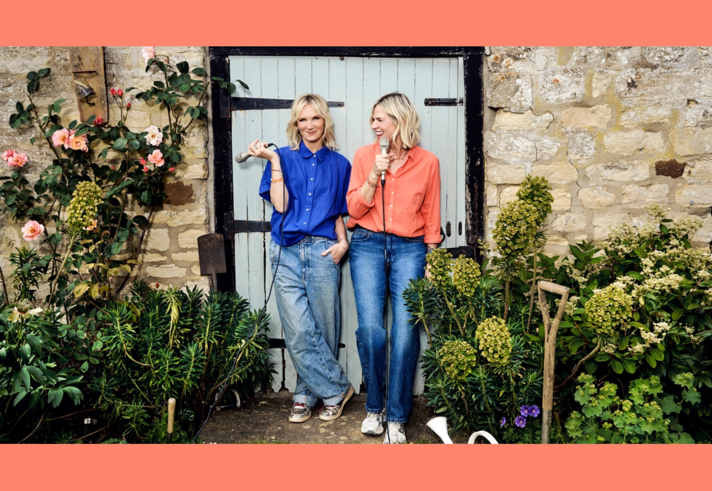 Promo image for Dig It with Jo Whiley and Zoe Ball with Jo Whiley and Zoe Ball standing in a garden.