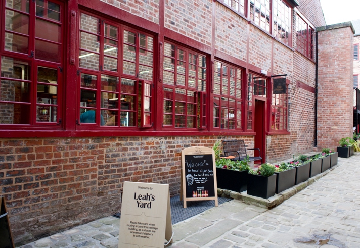 The exterior of Hop Hideout in Leah's Yard.