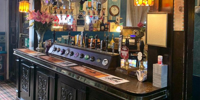 The bar at The Grapes