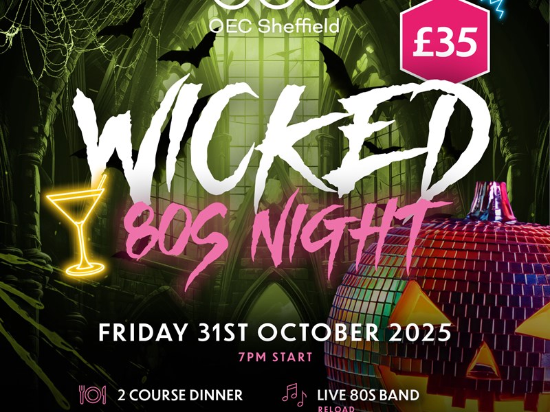 Promo poster for the event, done in a spooky style.