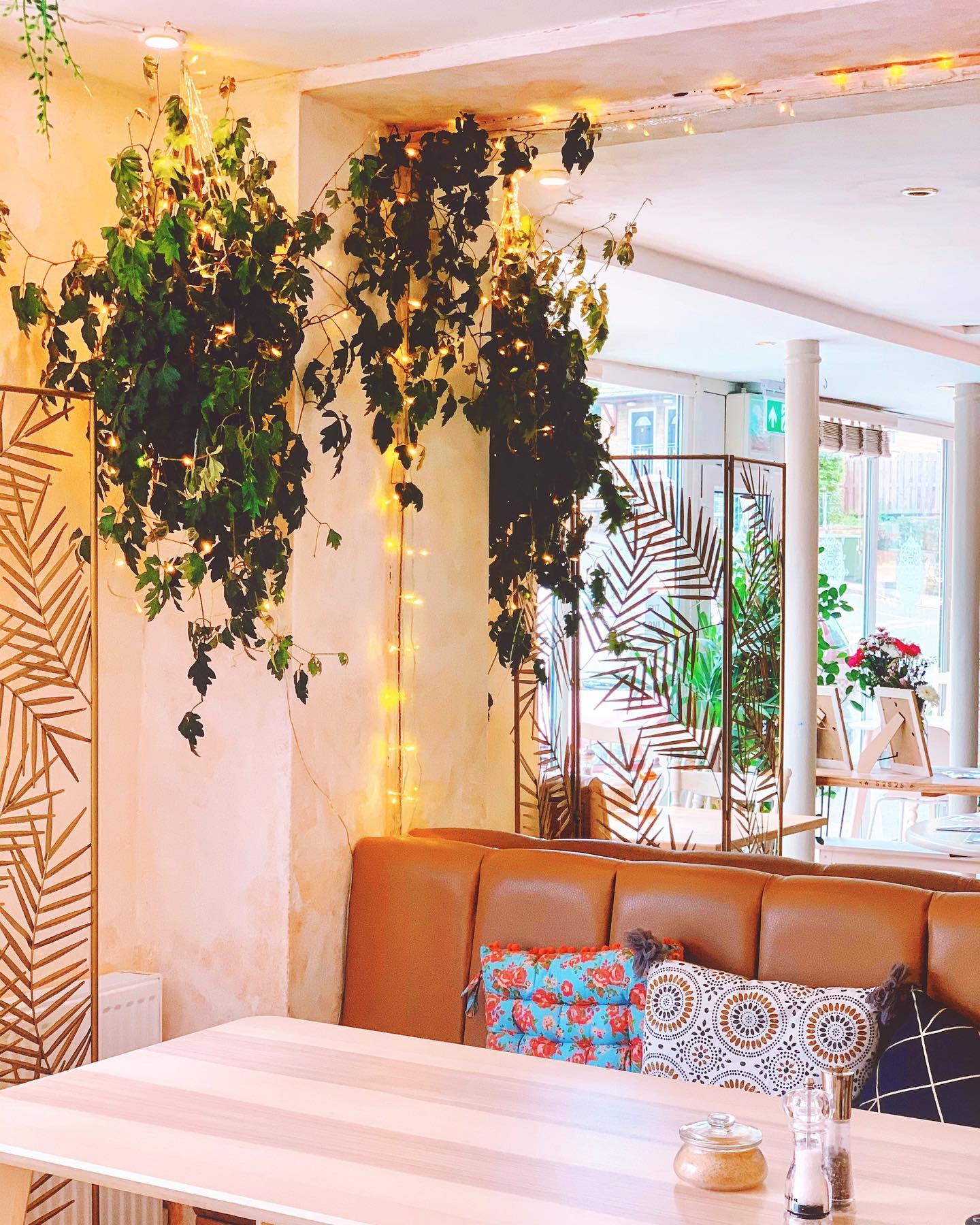 A table at Aesthete Coffee + Kitchen.