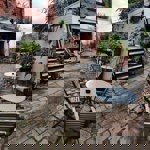 The beer garden at Shakespeares.