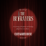 Poster for the event, with the details overlaid on a theatrical red curtain.