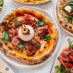 A selection of pizzas at Paesani 