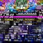 Poster for the event listing all the tribute acts.