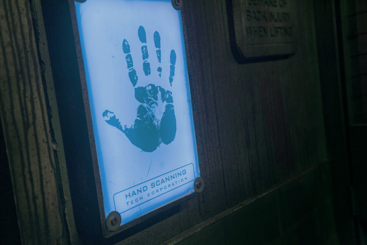 A palm reader on a wall at The Great Escape Game.