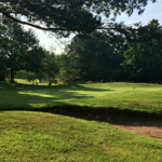 A bunker at the Rother Valley Golf Centre.