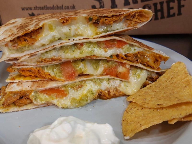 Quesadillas at The Street Food Chef.