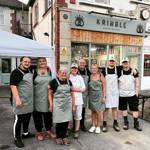 Team photo at Kringle Danish Bakery.