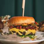 A cheese burger at The Dark Horse.