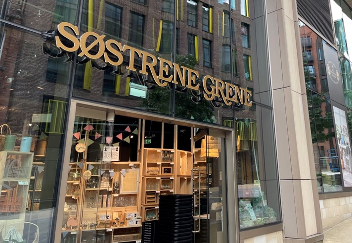 The entrance to the Sostrene Grene  store in Sheffield.