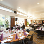 Tables laid out ready for service at Hallam View.