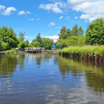 The Sheffield Canal on a sunny day.