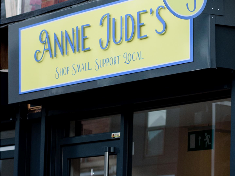 Annie Jude's shop sign