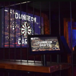 The AR Dungeon Darts area and board at The Great Escape Game.