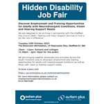 Poster for the South Yorkshire Hidden Disability Job Fair.
