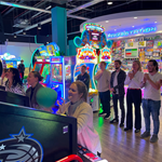 People playing games and having fun at Funstation, in Meadowhall.