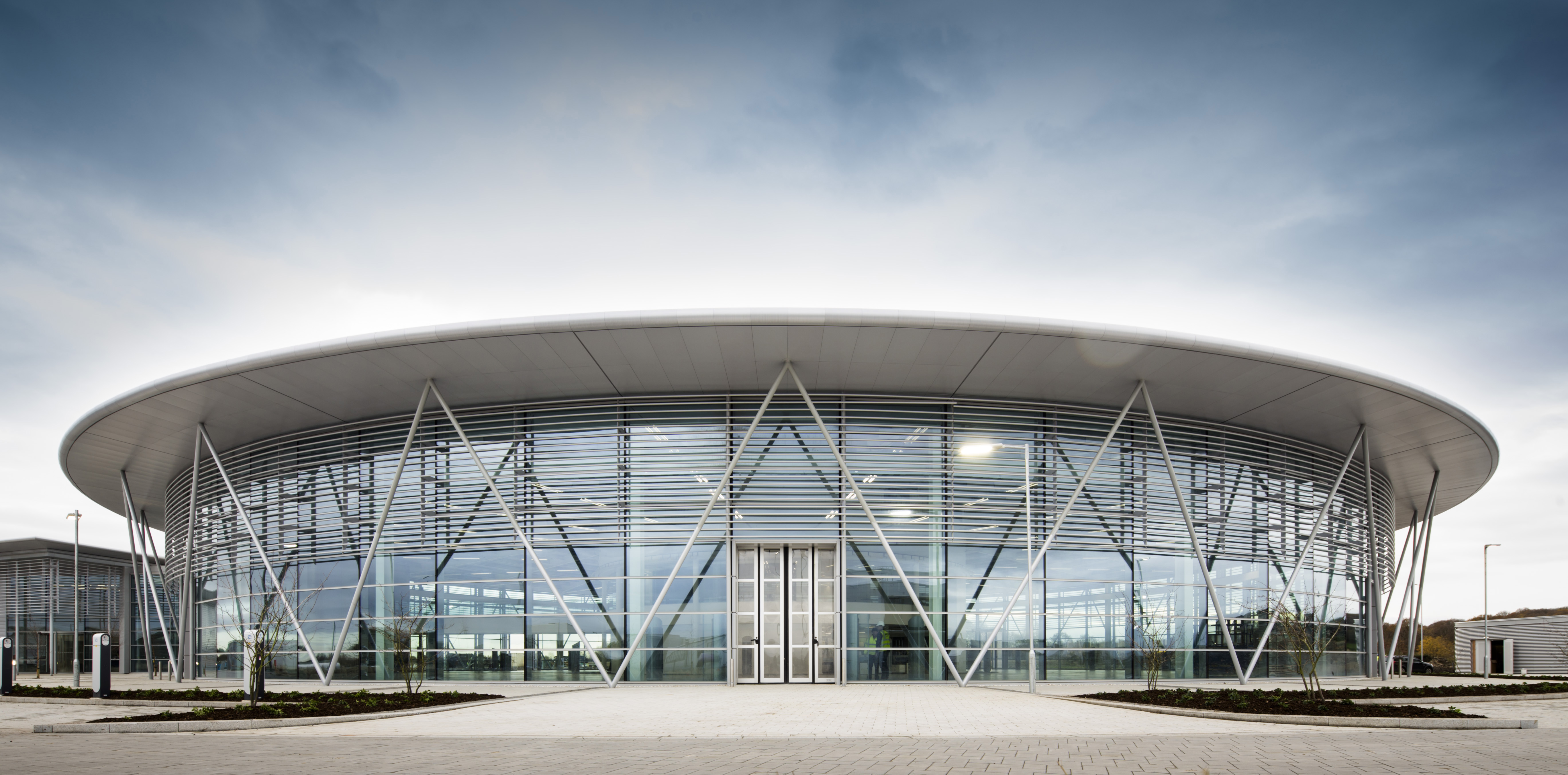 An exterior shot of the Advanced Manufacturing Research Centre Factory 2050.