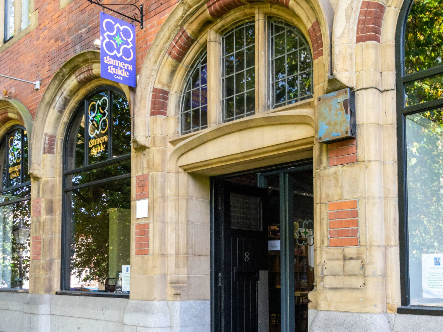 The entrance to The Gamers Guide Cafe