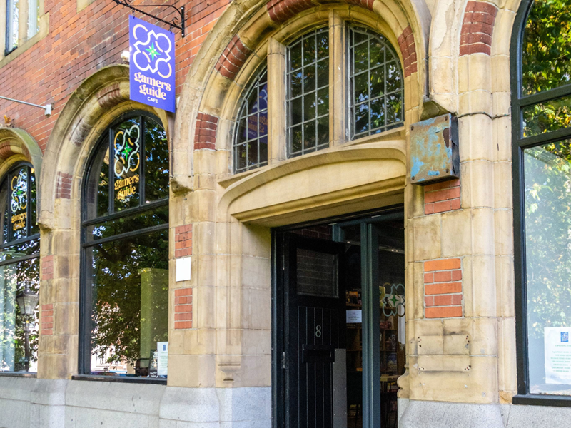 The entrance to The Gamers Guide Cafe