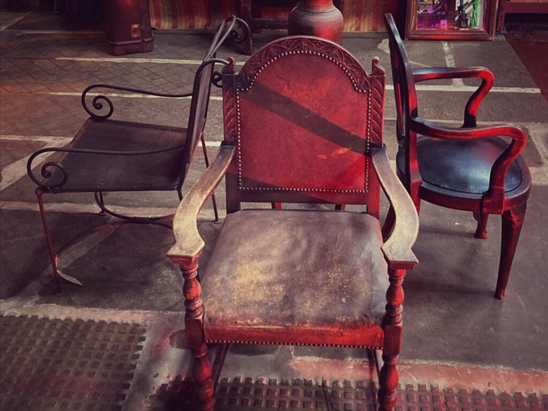 Three second-hand chairs for sale at The WareHouse.