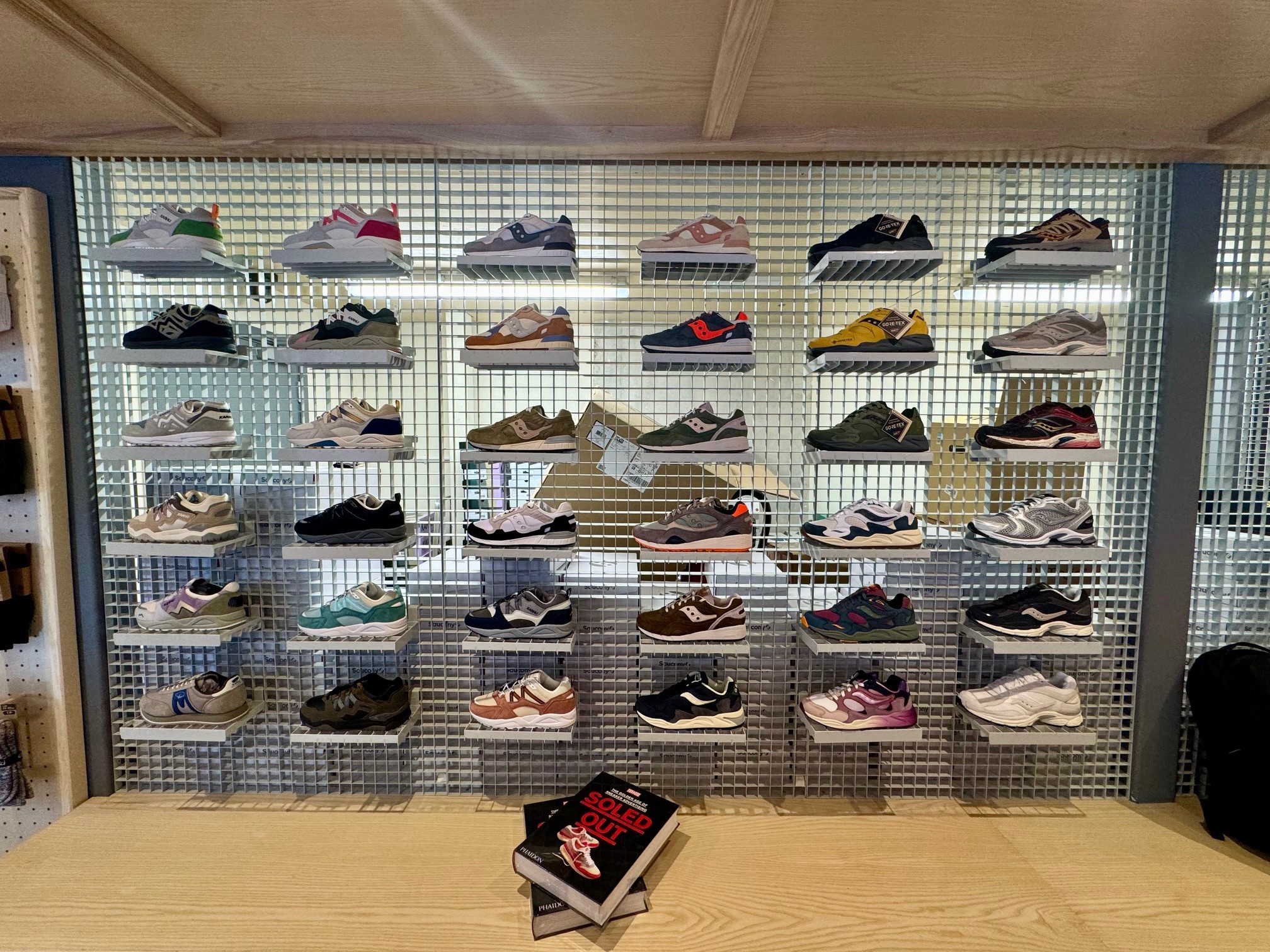 A display of trainers at The Cream Store.
