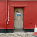 The entrance to Not Open; Don't Come.